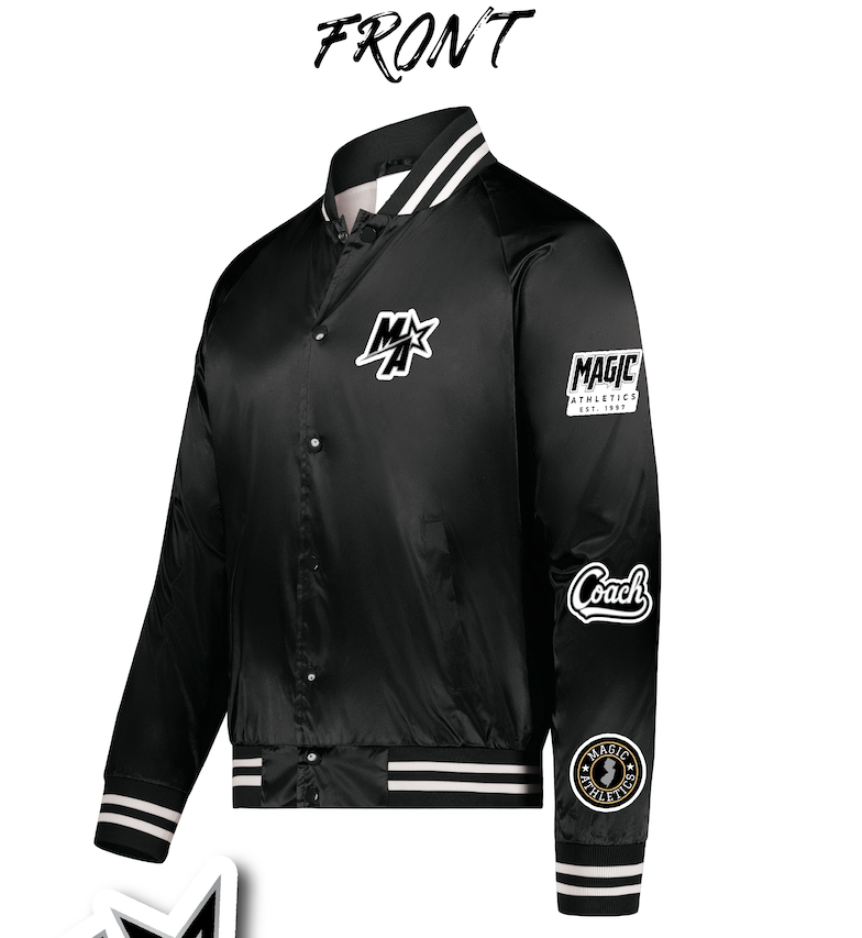 ADULT FULLY LOADED CUSTOM MAGIC ATHLETICS SATIN JACKET - SEWN