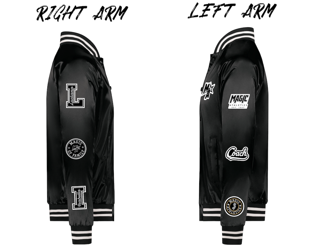 ADULT FULLY LOADED CUSTOM MAGIC ATHLETICS SATIN JACKET - SEWN