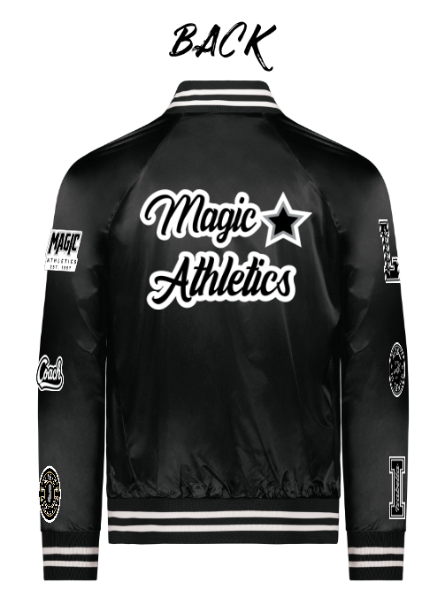 ADULT FULLY LOADED CUSTOM MAGIC ATHLETICS SATIN JACKET - SEWN