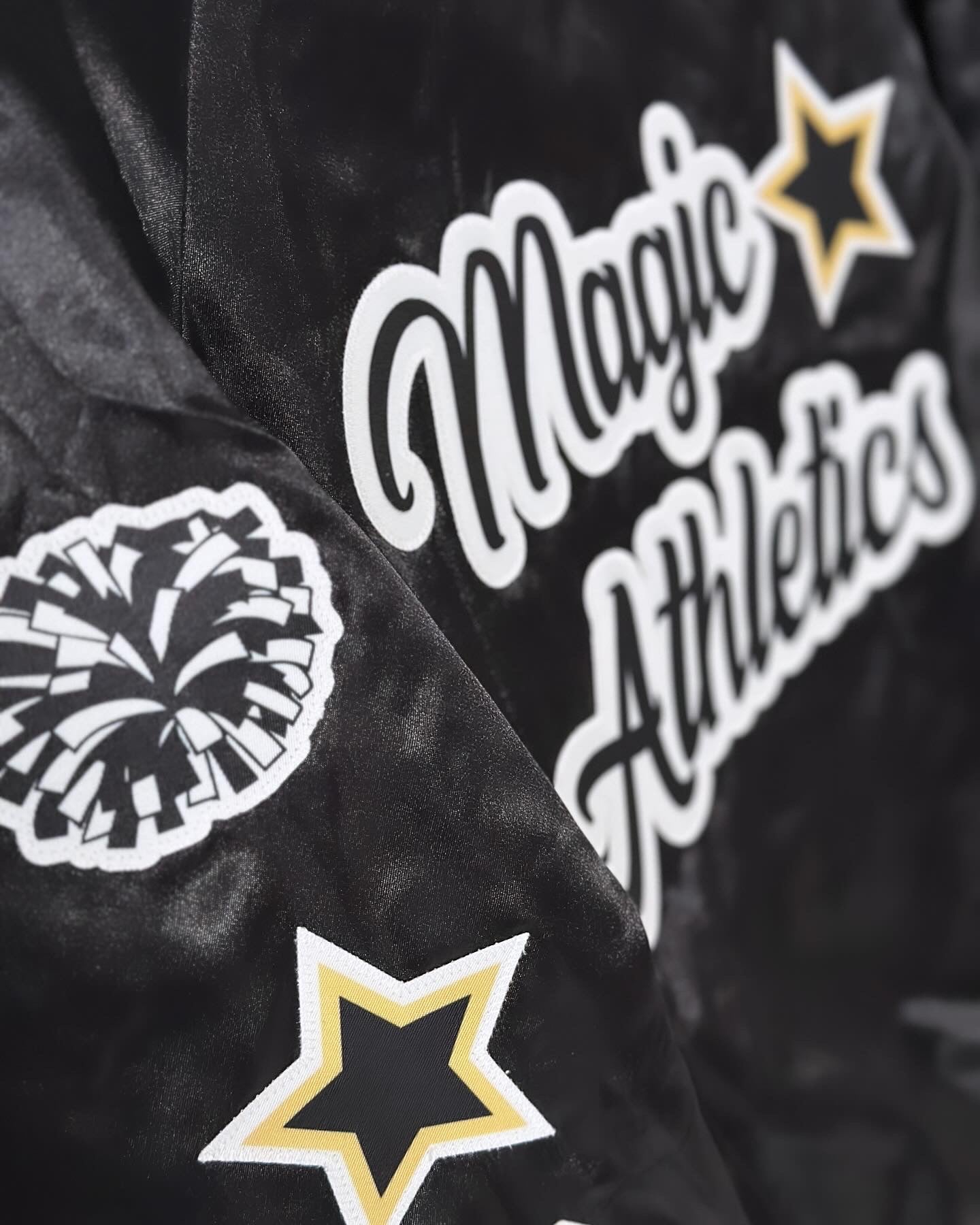 CUSTOM SATIN BOMBER / STRIPED TRIM JACKET - SEWN