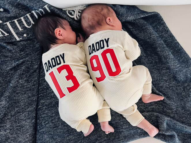 CUSTOM NEWBORN & BABY GAME DAY JERSEY OUTFIT - 2 PIECE SET