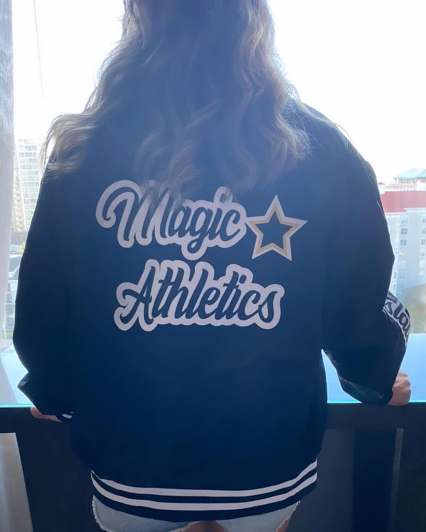 CUSTOM SATIN BOMBER / STRIPED TRIM JACKET - SEWN