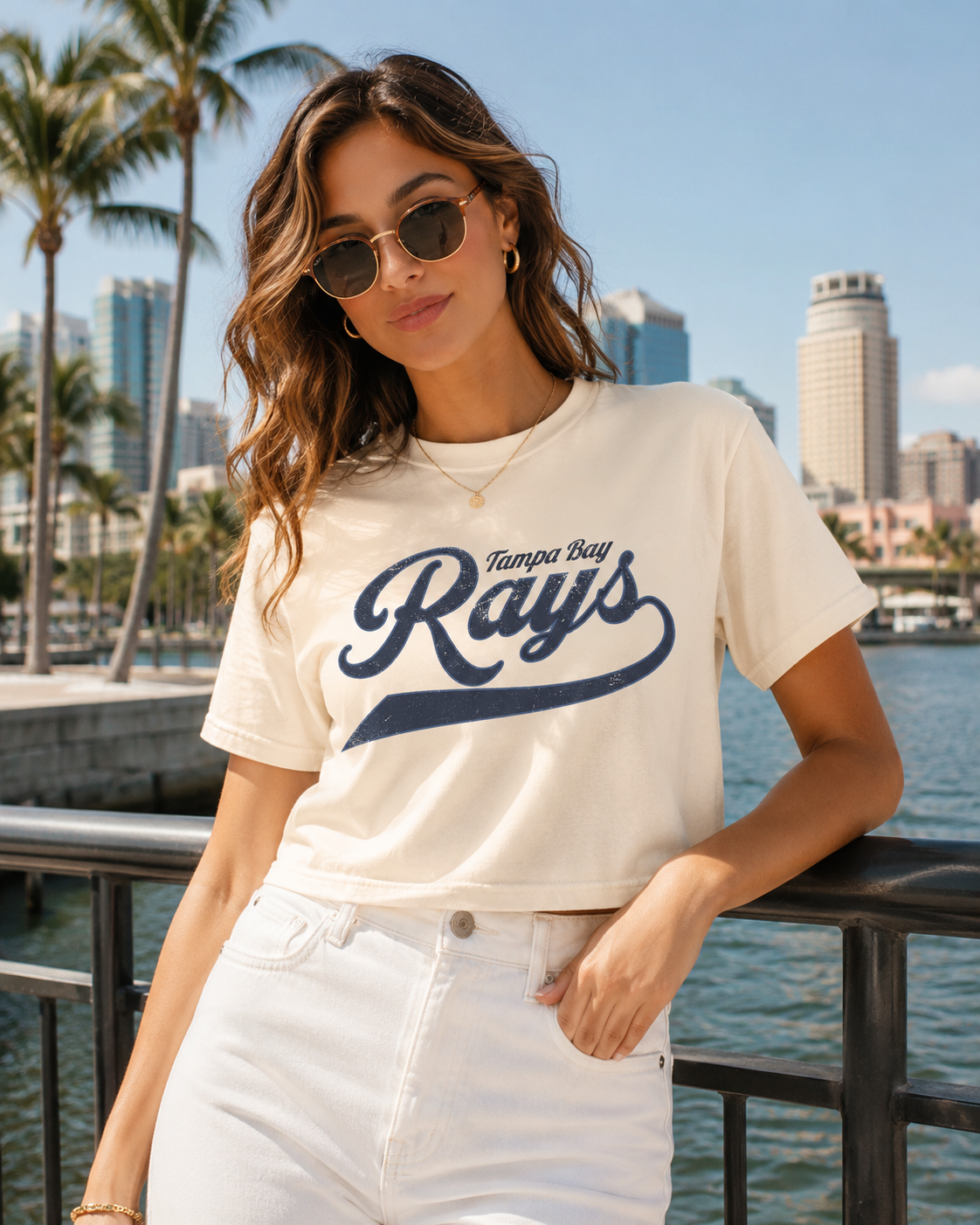 TAMPA BAY RAYS HERITAGE SCRIPT TEE