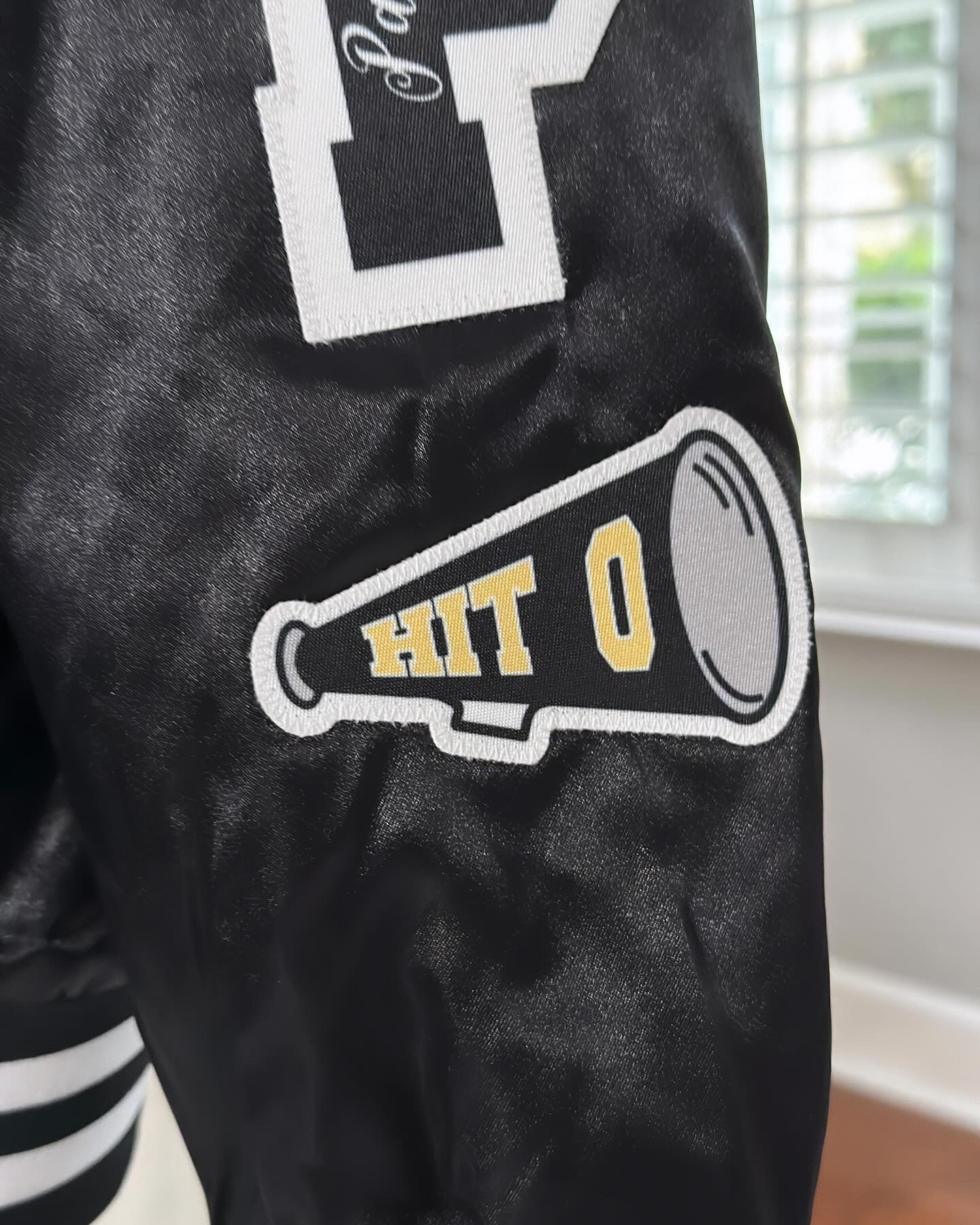 CUSTOM SATIN BOMBER / STRIPED TRIM JACKET - SEWN