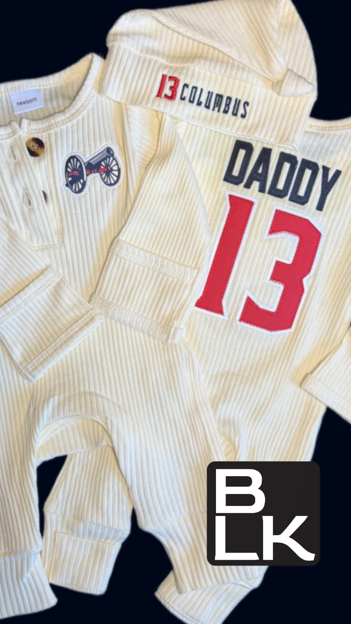 CUSTOM NEWBORN & BABY GAME DAY JERSEY OUTFIT - 2 PIECE SET