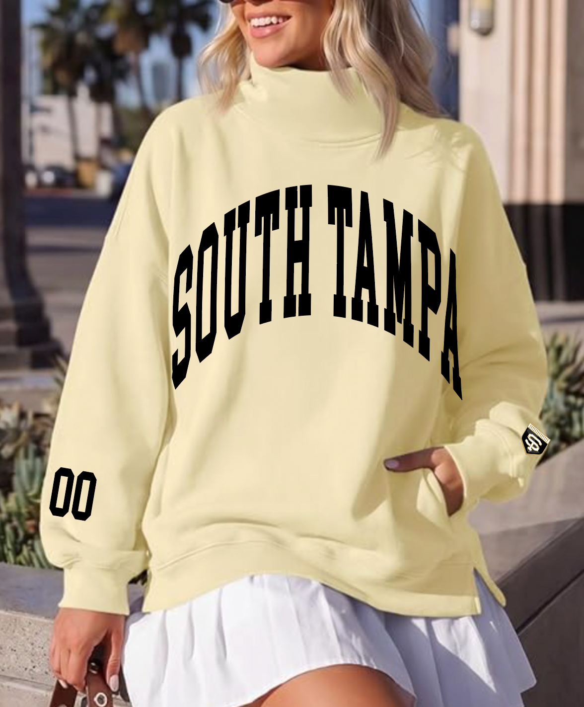 South Tampa F.C. Oversized Game Day Mock Neck Sweatshirt