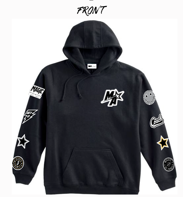Magic Custom ADULT CUSTOM MAGIC ATHLETICS HOODIE- SEWN FULLY LOADED – BLK the Label