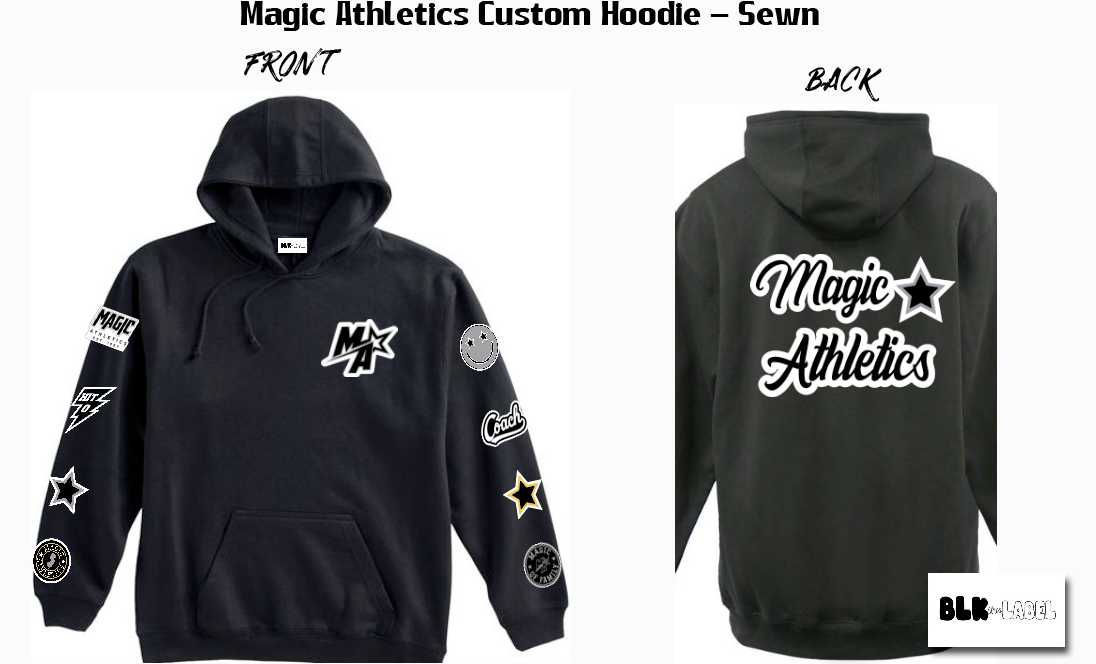 ADULT CUSTOM MAGIC ATHLETICS HOODIE- SEWN FULLY LOADED