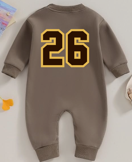 Personalized Bruins Stadium Series – Baby Fleece Romper | WAGS ONLY PLEASE