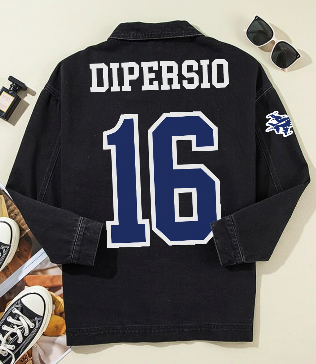 TOP GUN HOCKEY CUSTOM OVERSIZED DENIM JACKET