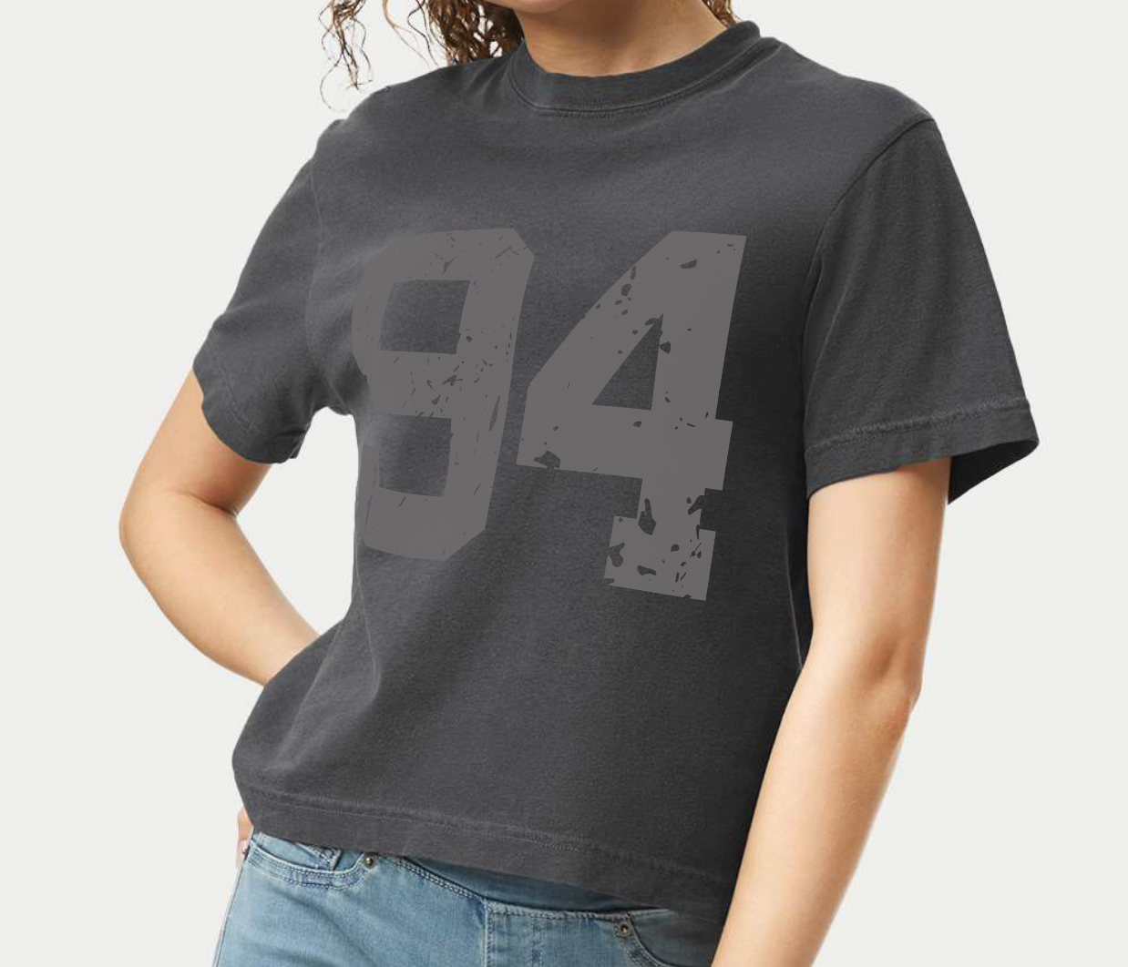 THE NUMBERS TEE - Heavyweight Boxy T-Shirt