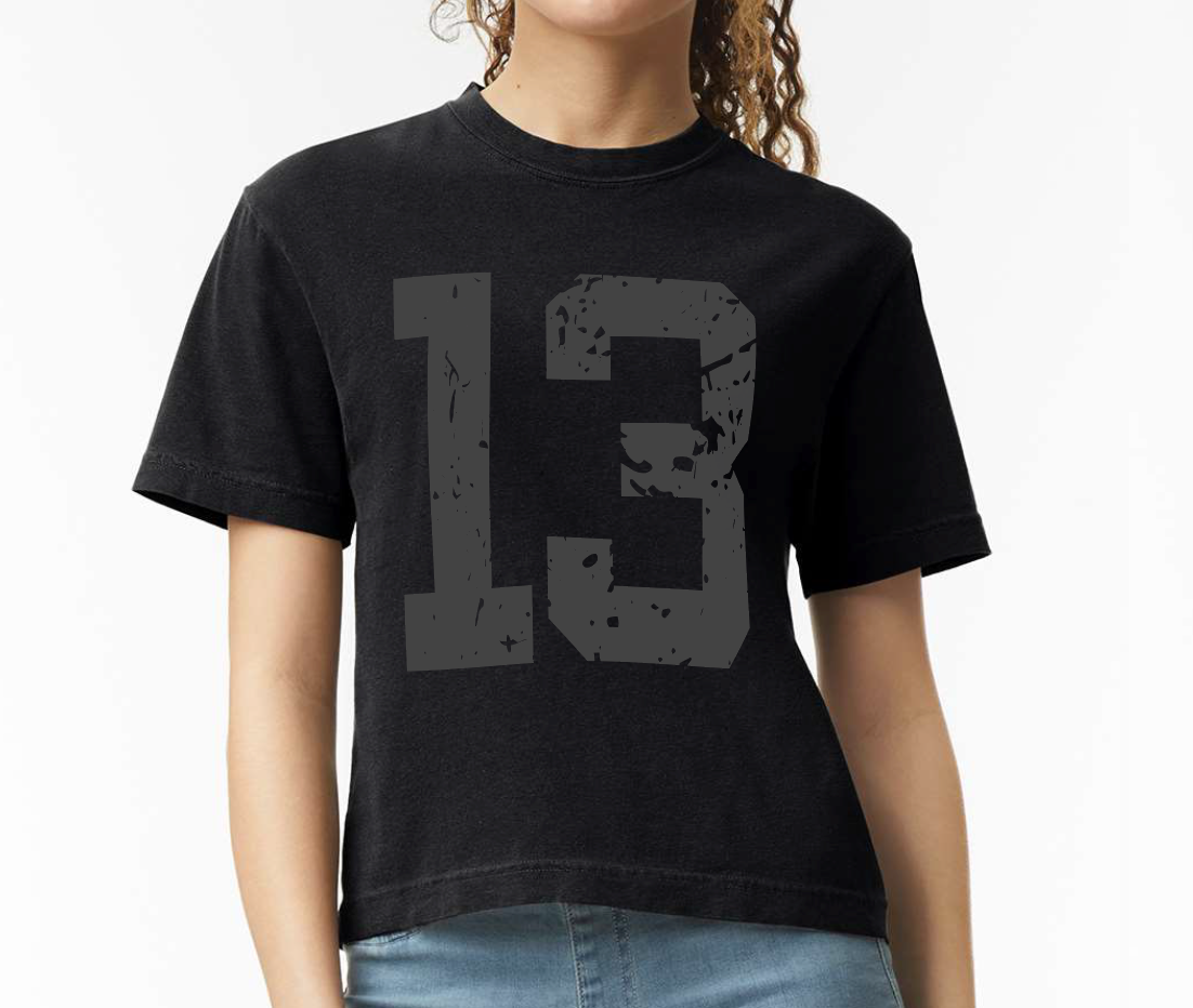 THE NUMBERS TEE - Heavyweight Boxy T-Shirt
